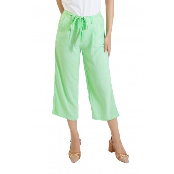 Pantalone con fiocco in vita in viscosa largo alla caviglia Only